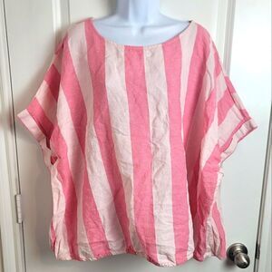 LIZ CLAIBORNE Striped Boxy Blouse